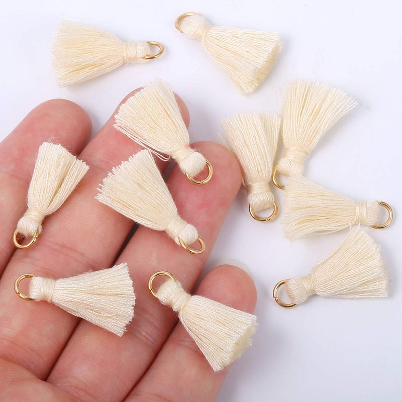 ALEXCRAFT Wholesale Mini Tassel Charms Tiny Short Cotton Thread Tassels Bulk for Crafts and Jewelry Making (95-100PCS - Image 4